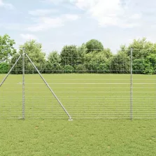 vidaXL Legelőkerítés Ezüst 25 x 1.6 m Horganyzott acél