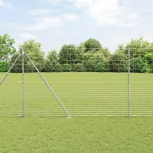 vidaXL Legelőkerítés Ezüst 25 x 1.6 m Horganyzott acél