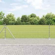 vidaXL Legelőkerítés Ezüst 25 x 0.8 m Horganyzott acél