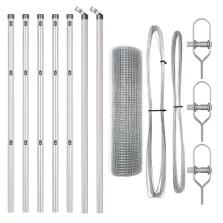   vidaXL Hegesztett drótkerítés 7 oszloppal 0.8x10 m Galvanizált acél
