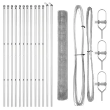   vidaXL Hegesztett Drótkerítés 13 Postával 1.4x25 m Galvanizált Acél