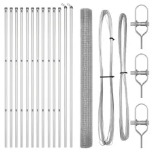   vidaXL Hegesztett Drótkerítés 13 Oszloppal 1.5x25 m Galvanizált Acél