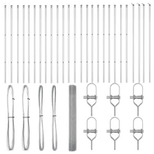   vidaXL Horganyzott drótkerítés 13 oszloppal 1x50 m Horganyzott acél