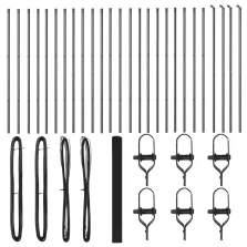   vidaXL hegesztett drótkerítés 13 oszloppal Szürke 1,5x50 m Acél