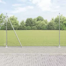   vidaXL Kerítésoszlop Ezüst 10 x 1,5 m (19 x 19 mm háló) Acél