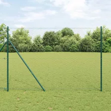   vidaXL Kerítés oszlopokkal Szürke 1.6 x 50 m PVC-bevonatos acél
