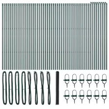   vidaXL Kerítés oszlopokkal Szürke 1.5 x 100 m PVC-bevonatos acél