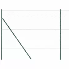   vidaXL Kerítés oszlopokkal Szürke 1.6 x 100 m PVC-bevonatos acél