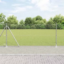 vidaXL Kerítésoszlop Ezüst