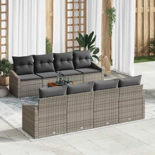 vidaXL Kerti Kanapé Szett 7 pcs Szürke