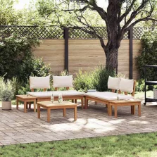   vidaXL Kert Pad Készlet párnával tárolóval 3 pcs Barna és Krém