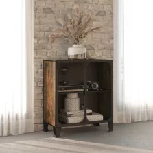   vidaXL rusztikus barna fém és MDF tárolószekrény 72 x 36 x 82 cm