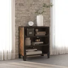   vidaXL rusztikus barna fém és MDF tárolószekrény 72 x 36 x 82 cm