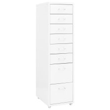 vidaXL fehér fém mobil iratszekrény 28 x 41 x 109 cm