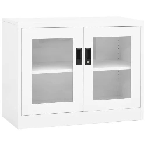 vidaXL fehér acél irodai szekrény 90 x 40 x 70 cm