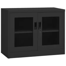   vidaXL antracitszürke acél irodai szekrény 90 x 40 x 70 cm
