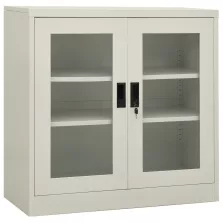   vidaXL világosszürke acél irodai szekrény 90 x 40 x 90 cm