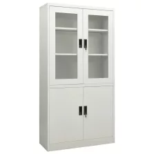   vidaXL világosszürke acél irodai szekrény 90 x 40 x 180 cm
