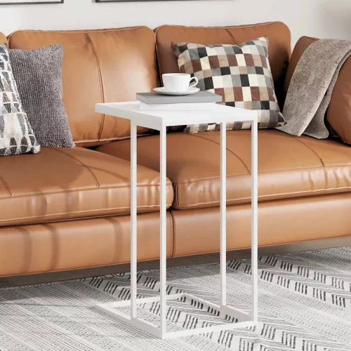 vidaXL fehér szerelt fa kisasztal 40 x 30 x 59 cm