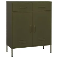   vidaXL olívazöld acél tárolószekrény 80 x 35 x 101,5 cm