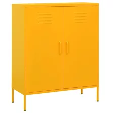   vidaXL mustársárga acél tárolószekrény 80 x 35 x 101,5 cm