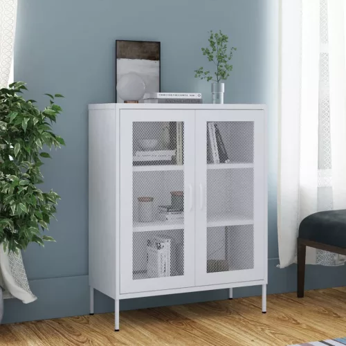 vidaXL fehér acél tárolószekrény 80 x 35 x 101,5 cm