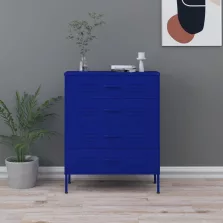   vidaXL tengerészkék acél fiókos szekrény 80 x 35 x 101,5 cm