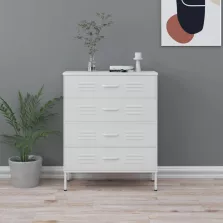 vidaXL fehér acél fiókos szekrény 80 x 35 x 101,5 cm