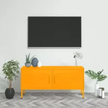 vidaXL mustársárga acél TV-szekrény 105 x 35 x 50 cm