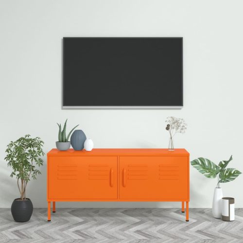 vidaXL narancssárga acél TV-szekrény 105 x 35 x 50 cm