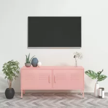 vidaXL rózsaszín acél TV-szekrény 105 x 35 x 50 cm