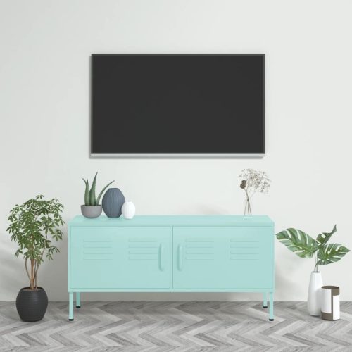 vidaXL mentazöld acél TV-szekrény 105 x 35 x 50 cm