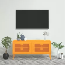vidaXL mustársárga acél TV-szekrény 105 x 35 x 50 cm