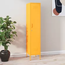   vidaXL mustársárga acél zárható szekrény 35 x 46 x 180 cm