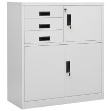   vidaXL világosszürke acél irodai szekrény 90 x 40 x 102 cm