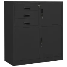   vidaXL antracitszürke acél irodai szekrény 90 x 40 x 102 cm