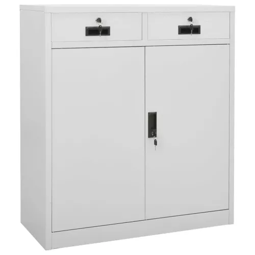 vidaXL világosszürke acél irodai szekrény 90 x 40 x 102 cm