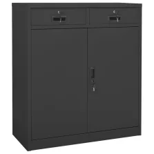   vidaXL antracitszürke acél irodai szekrény 90 x 40 x 102 cm
