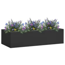   vidaXL antracitszürke acél irodai virágláda 90 x 40 x 23 cm