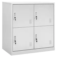   vidaXL világosszürke acél zárható szekrény 90 x 45 x 92,5 cm