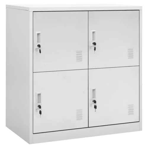 vidaXL világosszürke acél zárható szekrény 90 x 45 x 92,5 cm