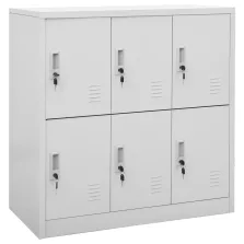   vidaXL világosszürke acél zárható szekrény 90 x 45 x 92,5 cm