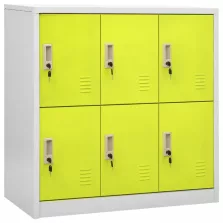   vidaXL világosszürke-zöld acél zárható szekrény 90 x 45 x 92,5 cm