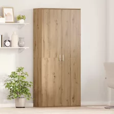 vidaXL Highboard kézműves tölgy 80 x 35 x 180 cm Faanyag