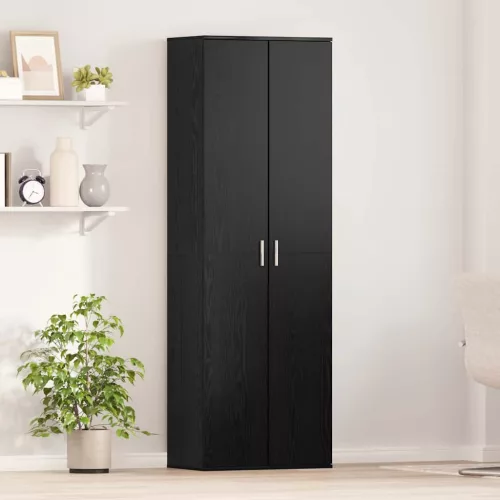 vidaXL Highboard Musta tammi 60 x 35 x 180 cm Faanyag