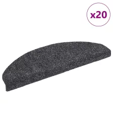   vidaXL 20 db sötétszürke öntapadó lépcsőszőnyeg 65x21x4 cm