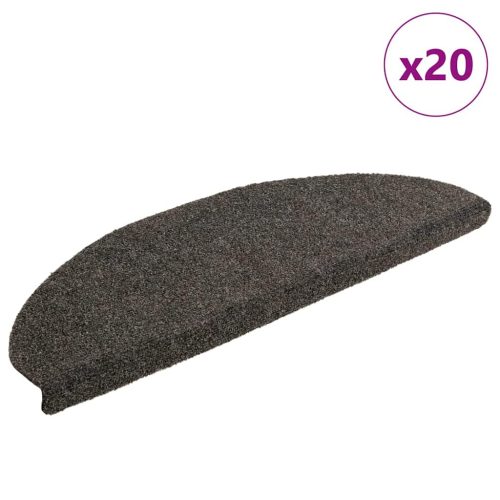 vidaXL 20 db antracitszürke öntapadó lépcsőszőnyeg 65x21x4 cm