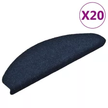  vidaXL 20 db öntapadós lépcsőszőnyeg, 65 x 21 x 4 cm, sötétkék, nagy félkör alakú