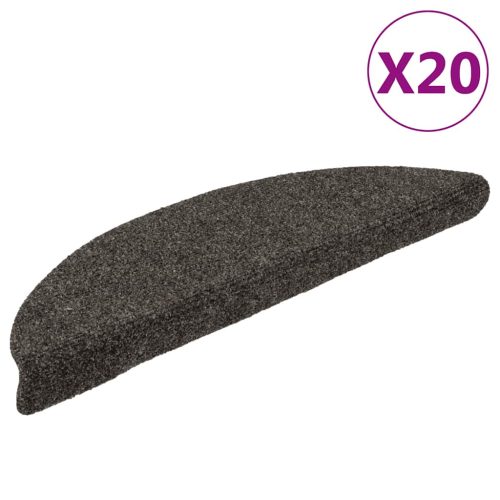 vidaXL 20 db antracitszürke öntapadó lépcsőszőnyeg 56 x 17 x 3 cm