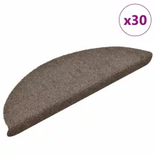   vidaXL 30 db krém öntapadó lépcsőszőnyeg 56 x 17 x 3 cm